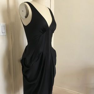 BCBG Black Satin Dress